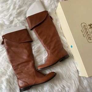 Coach Cheyenne Soft Leather Boots 7.5 $298